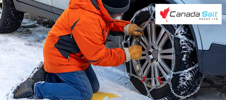 Can You Use Snow Chains On Ice - Canada Salt